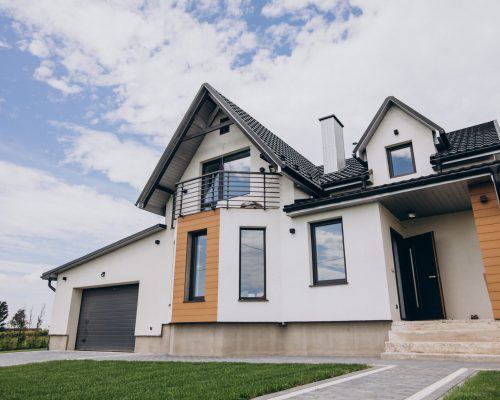 House isolated in the field